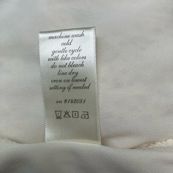 Altar’d State Tent Mini Dress Sz Lg Ivory Tie Neck Lace Crochet Boho Festival - Picture 10 of 10